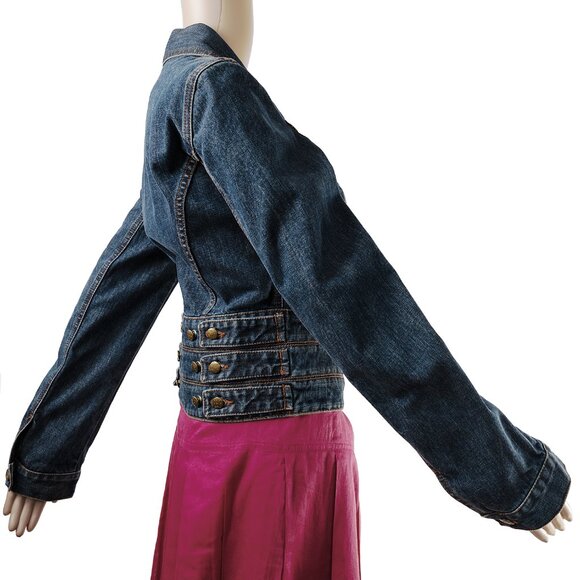 Jean Paul Gaultier Corset Waist Denim Jacket IT 42 - Picture 3 of 16
